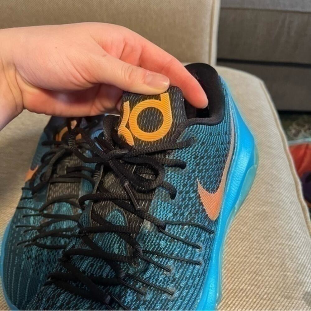 Nike KD 8 Basketball Shoes Blue Black Orange Men’s Size 10.5 Athletic Sneakers - Picture 7 of 10